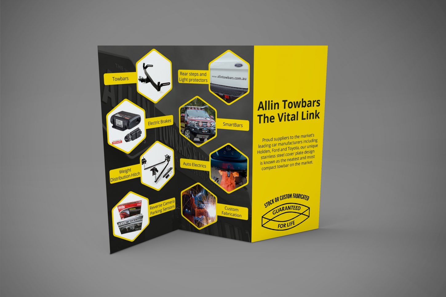 Allin Towbars 3-fold flyer