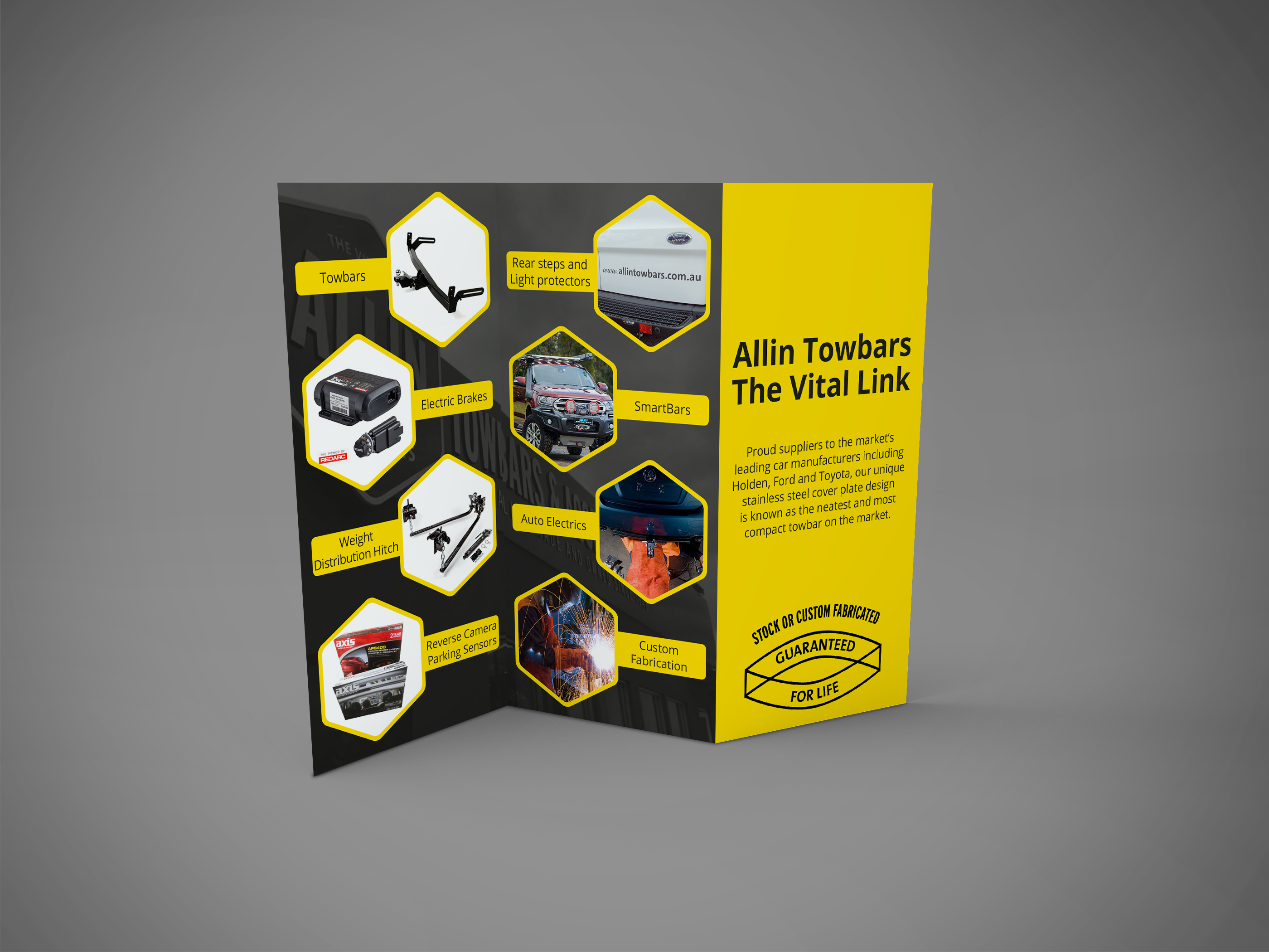 Allin Towbars 3-fold flyer
