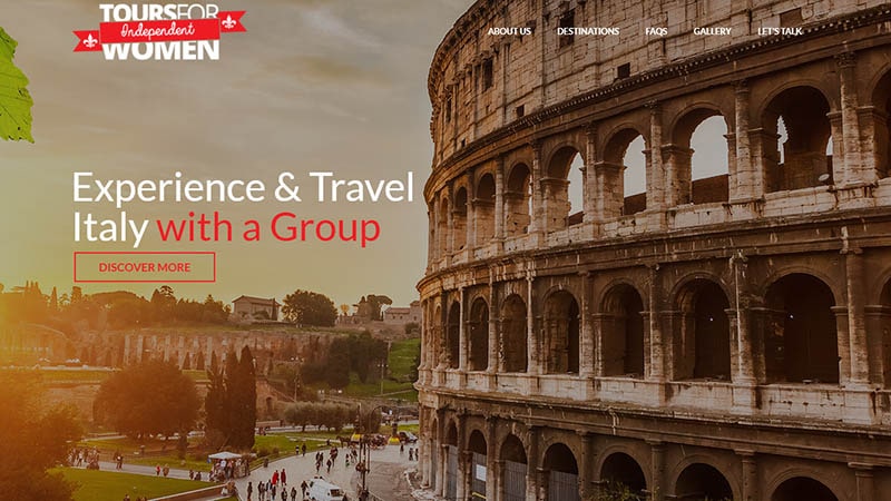 travel website design